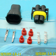 10 sets 2Pin DJ7028Y-2.8-11/21Car connector,foglight plug,Car waterproof Electrical connector Male&Female kits for car boat ect. 2024 - buy cheap