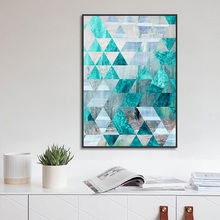 Nordic Poster Geometric Abstract Turquoise Decorative Painting Canvas Art Modern Home Decoration Living Room Wall Pictures 2024 - buy cheap