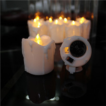 6 pieces Flameless Candles With Timer,Yellow Flickering Flash Led Candle Light,Battery Flameless Candles For Wedding Decoration 2024 - buy cheap