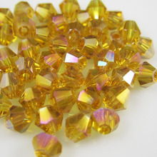 Frete grátis, 720 pçs/lote 4 mm topaz AB cor chineses Top qualidade de cristal Bicone Beads.5bags 2024 - compre barato