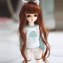 1/3 1/4 1/6 Bjd SD Doll Wig Wire Fashion Long Fashion Brown Wavy BJD Doll Hair 2024 - buy cheap
