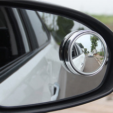 Espelho convexo para retrovisor automotivo, espelho para ponto cego do veículo, sem aro, grande angular, 360 ajustável 2024 - compre barato