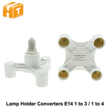 E14 1 to 4 Lamp Base 1 to 3 Lamp Holder Converters 2024 - buy cheap