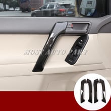 Manija de puerta de coche para Toyota Prado FJ150, manija de agarre negra, cubierta embellecedora, accesorios de decoración interior, 2010-2019 2024 - compra barato