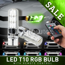 Luces LED estroboscópicas con mando a distancia, de 12V iluminación blanca, 2 uds., T10, W5W, T10, RGB 5050, 6SMD, GLOWTEC 2024 - compra barato