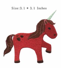 The red horse 3.1"wide embroidery patch  for foot/whiskers/running 2024 - buy cheap