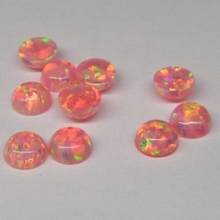 100pcs/lot   Free Shipping wholesale  6mm Round Fire Opal ,  Synthetic Round Cabochon Opal for Opal Body Jewelry 2024 - buy cheap