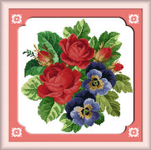 Orchid & Rose  cross stitch kit flower 18ct 14ct 11ct count printed canvas stitching embroidery DIY handmade needlework 2024 - buy cheap