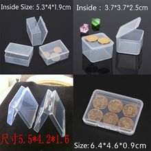 50pc Collapsible Transparent Plastic Small square Boxes,Packaging storage box,with lid for jewelry box Accessories Finishing box 2024 - buy cheap
