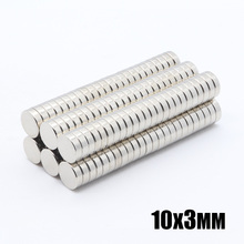 100pcs 10 x3 mm Neodymium magnet 10x3 Rare Earth small Strong Round permanent 10*3mm fridge Electromagnet NdFeB nickle magnetic 2024 - buy cheap