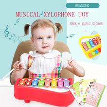 Huanger Infant Musical Instrument Xylophone Toys Children's Educational 8-Scales Keyboard Instrument Children's Piano Toys Gift 2024 - buy cheap