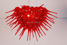 Lámpara de araña de cristal rojo, especial, arte moderno, contemporáneo, envío gratis 2024 - compra barato