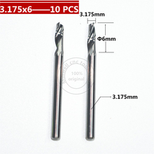 3.175mm*3.175mm*6mm,Freeshipping,CNCsolid carbide Aluminum milling cutter,Class-A 1 flute end mills,PVC,Acrylic,aluminum 2024 - buy cheap