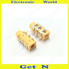 Conector de vídeo auido 200mm, fones de ouvido amarelo 6smd com 3.5 peças 2024 - compre barato