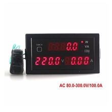 Red AC 80-300V/100A AC Digital Voltmeter Ammeter Panel Multi-function 0.31 Inch LED Ampere Voltage Power Meter Monitor 2024 - buy cheap