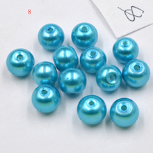 FLTMRH 10pcs 8mm   Beads ball Round Assorted Colorful lacquer that bake Glass Bead Jewelry Bracelet Making DIY 2024 - buy cheap