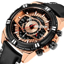 Relógio masculino quartz, modelo esportivo com cronógrafo, à prova d'água 2024 - compre barato