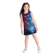 Baby Girl Starry Pattern Dress Summer Cotton Kids Dresses for Girl's Clothing School Party Birthday Children Clothes 2024 - buy cheap