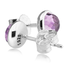 February Droplets Stud Earrings With Amethyst 100% 925 Sterling Silver Fashion Jewelry Free Shipping 2024 - buy cheap