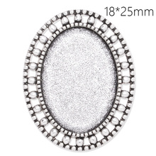 10x Antique Silver Tone Brooch Blanks Oval Pad Cabochon Setting Mounting 18X25 mm Bezel-C4091 2024 - buy cheap