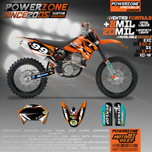 PowerZone-calcomanías de fondo de equipo gráfico personalizado, Kit de pegatinas 3M para KTM SX SXF MX EXC XCW Enduro 125cc a 500cc 2003-2007 030 2024 - compra barato