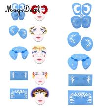 MagiDeal 1 Set Plastic Reusable Body Face Paint Painting Stencil Makeup Stencils Template Costume Fancy Dress Makeup Tattoos 2024 - buy cheap