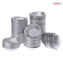 250Pcs/Pack Disposable Aluminum Foil Baking Egg Tart Pan Cupcake Case Plate Mold Tin 2024 - buy cheap