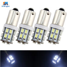 YM E-Bright 4 шт. BA9S 20 SMD 1206 T11 T4W светодиодные лампы 12 в автомобильные светодиодные лампы 20 светодиодных габарисветильник огней s белые автомобильные светодиодные лампы 2024 - купить недорого