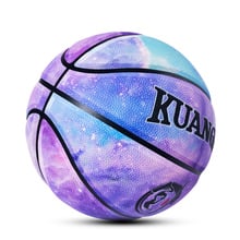 Kuangmi Star Night Basketball Ball Size 7 PU Leather Basketball Indoor Outdoor Free With Net Bag+ Needle dropshipping 2024 - buy cheap