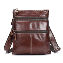 Bolsa masculina de couro de vaca, bolsa crossbody de marca famosa de design retrô de couro genuíno, bolsa mensageiro de ombro, bolsa de lazer 2024 - compre barato