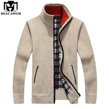 MIACAWOR New Cashmere Sweaters Men Autumn Winter Fleece Warm Sweatercoat Casual Men Cardigan Zipper Sweater Y096 2024 - buy cheap