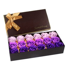 18Pcs Simulation Rose Soap Flower with Gift Box Rose Bear Valentine's Day Birthday Wedding Gifts Women Bath Facial Soap Flower 2024 - buy cheap