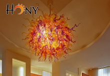 Free shipping house decorative blown glass ball light chandelier 2024 - buy cheap