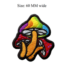 Coloured mushroom embroidery patch 60MM wide/Little item/new arrival/for shoe 2024 - buy cheap