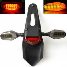 Motocicleta luz traseira fender edge vermelho led luz da cauda de freio luzes advertência à prova dwaterproof água lâmpada tailight com sinais de volta lâmpada luz 2024 - compre barato