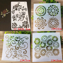 4pc Mesh Stencil Reusable Plastic Painting Template DIY Scrapbooking Diary Album Coloring Embossing Decor Office School Supplies 2024 - buy cheap