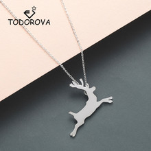 Todorova Unique Deer Charm Necklace Women Boho Animal Reindeer Pendant Necklace Gold Chain Necklace Men Jewelry Christmas Gift 2024 - buy cheap