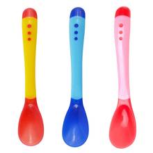 1Pcs Baby Safety Feeding Temperature Sensing Spoon Baby Silicone Spoon Kids Children Flatware Feeding Baby Spoons 2024 - buy cheap