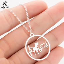Oly2u Punk Necklaces For Women Stainless Steel Animal Dog Pendants Necklace Charm Choker Party Jewelry kolye collier femme 2024 - buy cheap