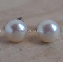 Christmas Gift Pearl Jewelry, Wedding Gift AAA 7.5-8mm White Color Freshwater Pearl Earrings S925 Sterling Silvers Stud Earring 2024 - buy cheap