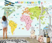 Papel tapiz de pared 3D para habitación de niños, rollos de papel tapiz de pared, impermeable, personalizado 2024 - compra barato