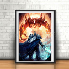 World Of Warcrafts The Lich King Vs Diabloes Canvas Painting Print Living Room Home Decor Modern Wall Art Oil Painting Poster 2024 - buy cheap