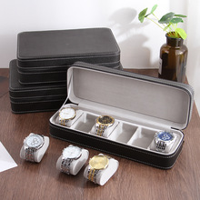 Protable 12 Slots Watch Box Storage Case With Zipper Multi-functional Bracelet Watches Display Casket Watches Holder Casket Gray 2024 - buy cheap