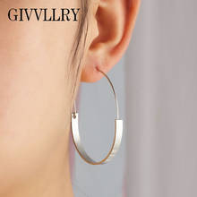 Free Shipping Big Size Smooth Arc Plate Earrings for Women Minimalist Circle Hoop Earring Best Friends Gift Jewelry Brinco 2024 - buy cheap