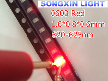 4000pcs/lot Small red lamp beads 0603 SMD LED 0603 RED Light-emitting diodes Free Shipping 2024 - buy cheap