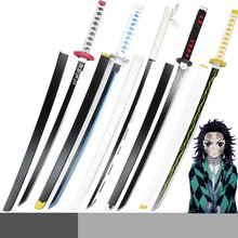 Demon Slayer Kimetsu no Yaiba Kamado Tanjirou Cosplay Wooden Sword Stage Performance Cosplay Props 2024 - buy cheap