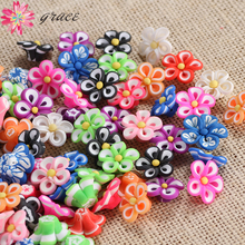 30 Uds./lote de accesorios de flores de arcilla polimérica, cuentas Vintage para pulsera, collar, pendientes, joyería, materiales de decoración, 20mm 2024 - compra barato