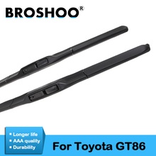 BROSHOO Auto Windscreen Wiper Blades Natural Rubber For Toyota GT86,2012 2013 2014 2015 2016 2017 Fit Standard Hook Arm 2024 - buy cheap