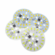 Controlador led integrado de LED pcb, placa base de aluminio 5730 SMD, panel de luz de alto brillo de AC180-260v, 12w, 60mm, 10 unidades/lote 2024 - compra barato
