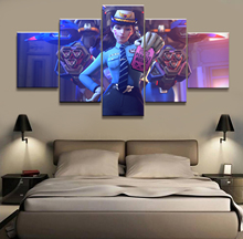 Lienzo de decoración para el hogar, póster artístico de Anime para chica, imagen de decoración, pintura al por mayor, juego de D.VA, 5 piezas 2024 - compra barato